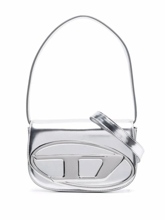 25FW 디젤 1DR 숄더백 인 미러드 레더 X08396PS202 H0535 SILVER
