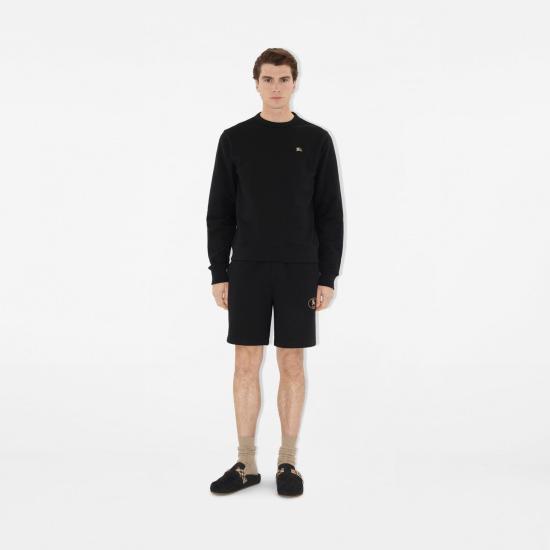 25FW 버버리 나이트 스탬프 코튼 쇼츠  8112810 A1189 BLACK - BURBERRY