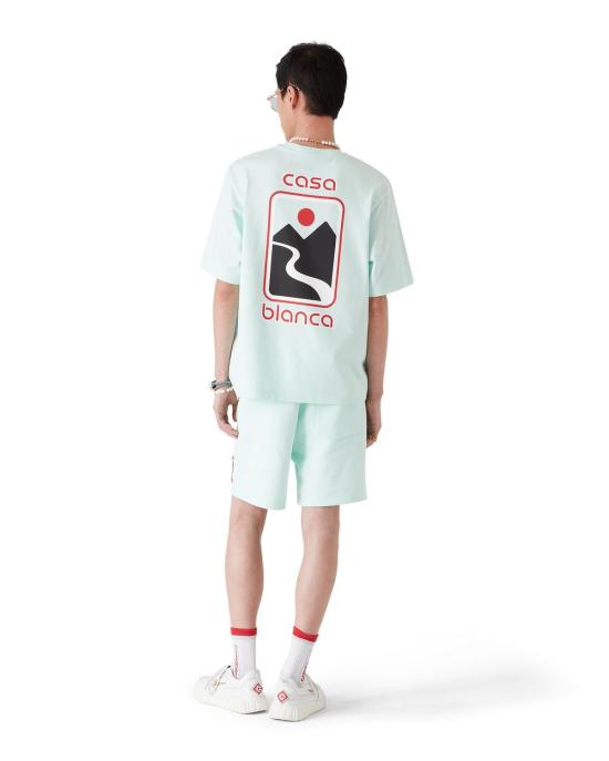 25FW 카사블랑카 반팔 티셔츠 MPF25JTS04403 SUNSETVALL - CASABLANCA