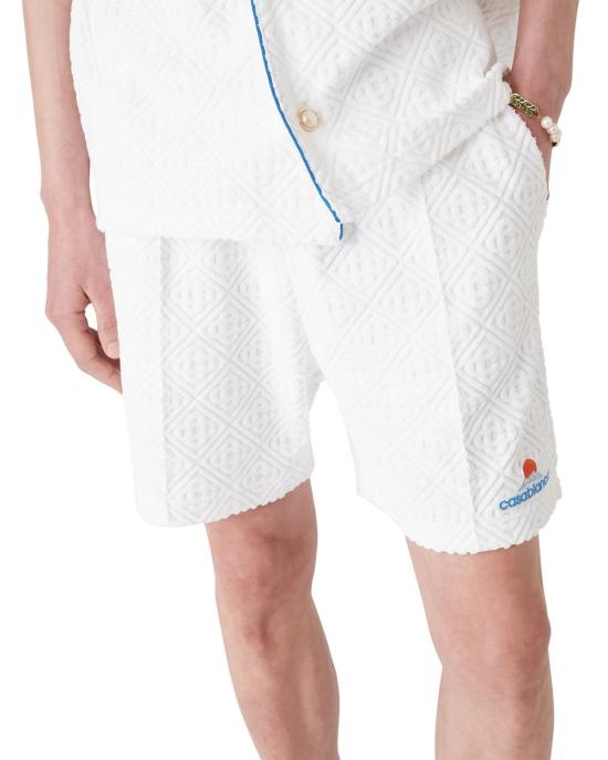 25FW 카사블랑카 숏팬츠 JTR27101 BRIGHTWHIT - CASABLANCA