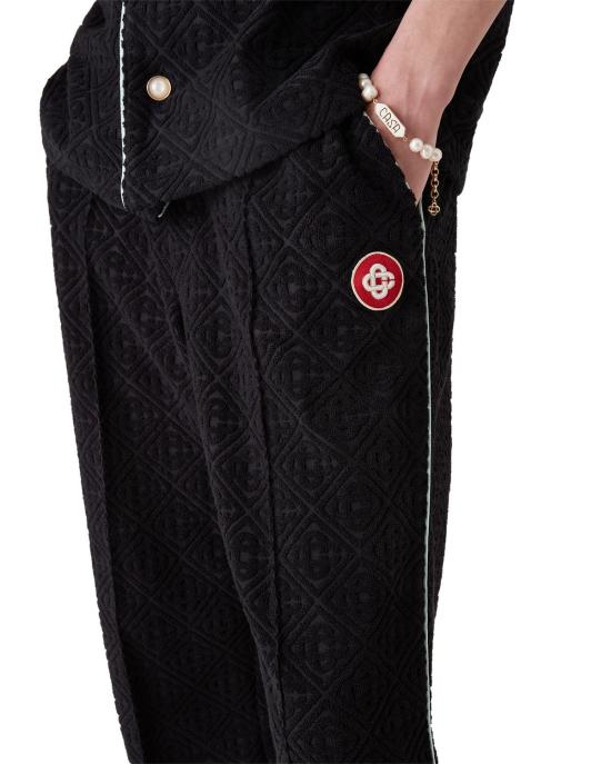 25FW 카사블랑카 스트레이트 팬츠 MPF25JTR27001 BLACK - CASABLANCA