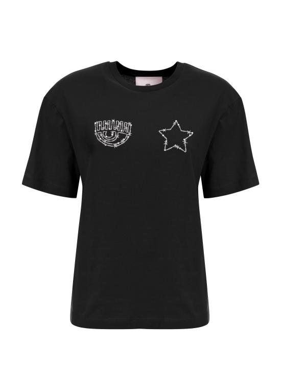  키아라 페라그니 반팔 티셔츠 77CBHK10 CJK01899 Black