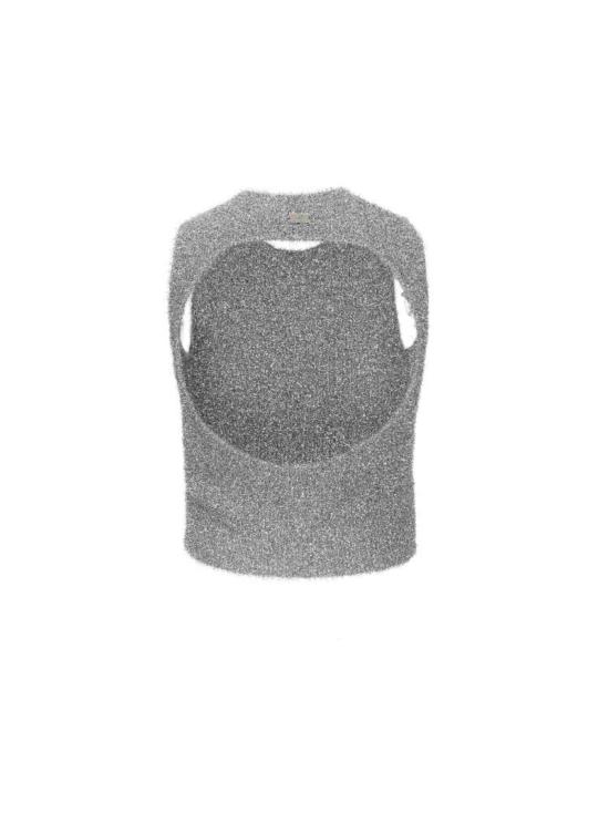  키아라 페라그니 민소매 티셔츠 77CBMH07 CMH54900 Silver - CHIARA FERRAGNI