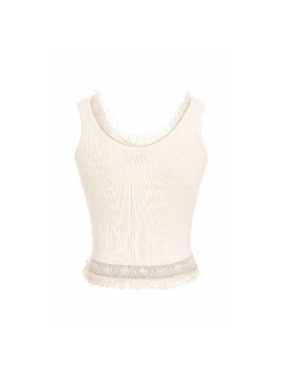  키아라 페라그니 민소매 티셔츠 77CBMN05 CMN72017 White - CHIARA FERRAGNI