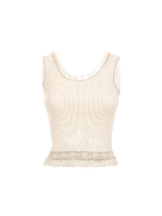  키아라 페라그니 민소매 티셔츠 77CBMN05 CMN72017 White