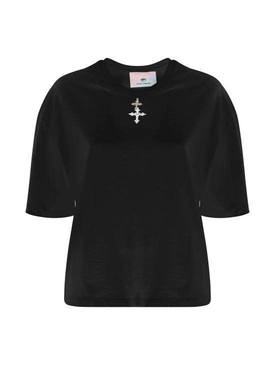  키아라 페라그니 반팔 티셔츠 77CBHK07 CJK01899 Black