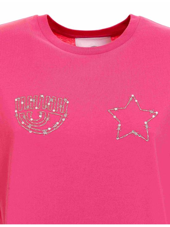  키아라 페라그니 반팔 티셔츠 77CBHK10 CJK01344 PURPLE - CHIARA FERRAGNI