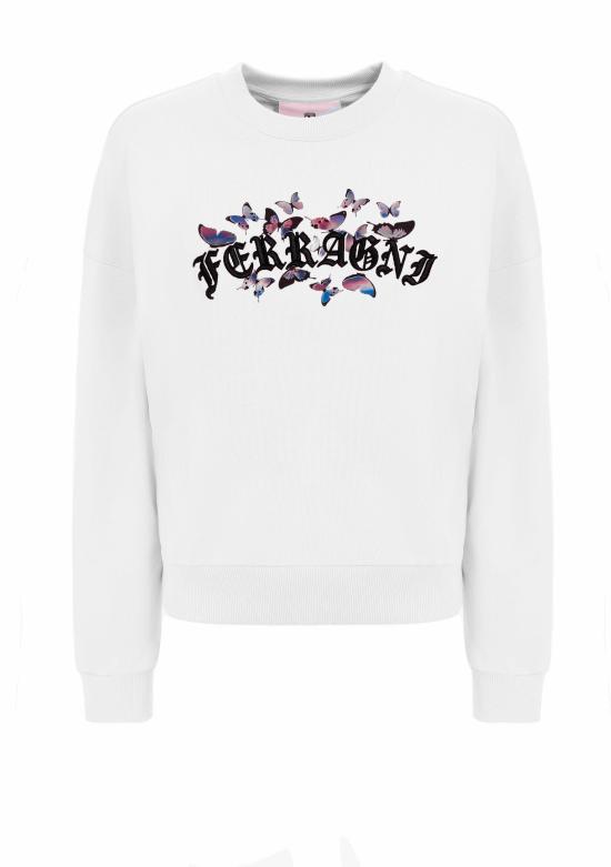  키아라 페라그니 긴팔 티셔츠 77CBIK08 CFK06003 White