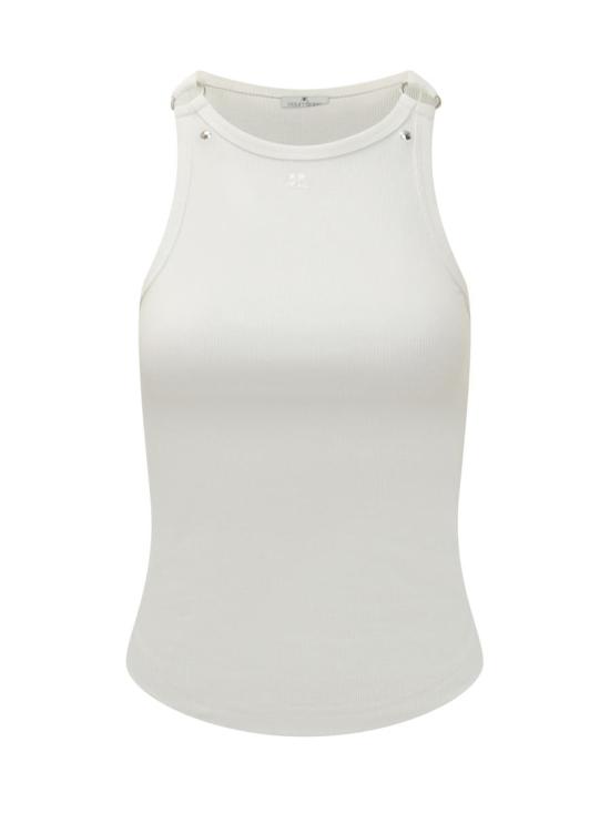 25FW 쿠레쥬 민소매 티셔츠 325JDE142JS0194 0001 WHITE