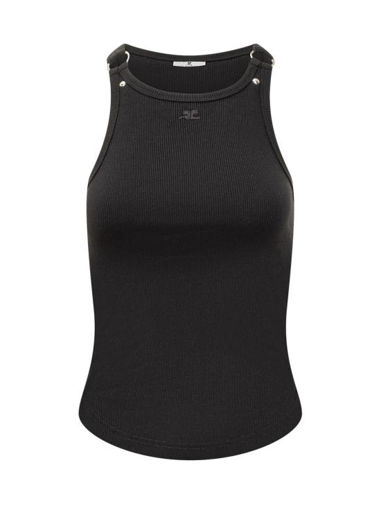 25FW 쿠레쥬 민소매 티셔츠 325JDE142JS0194 9999 Black