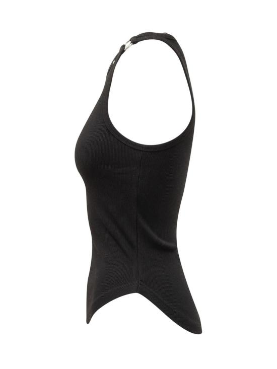 25FW 쿠레쥬 민소매 티셔츠 325JDE142JS0194 9999 Black - COURREGES