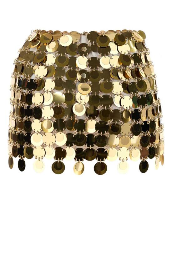 25FW 파코라반 숏 스커트 25PIJU046PS0133 P710 GOLD - PACO RABANNE