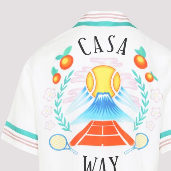 25FW 카사블랑카 반팔 셔츠 MPF25SH00307 WHITE - CASABLANCA