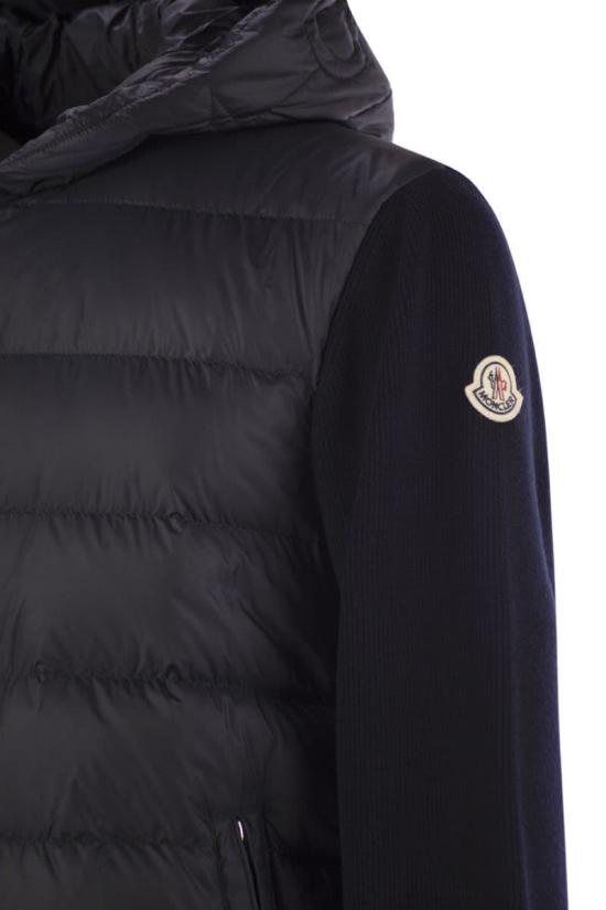 25FW 몽클레어 숏패딩 울 집업 후드  K20919B00006M1131 776 BLUE - MONCLER