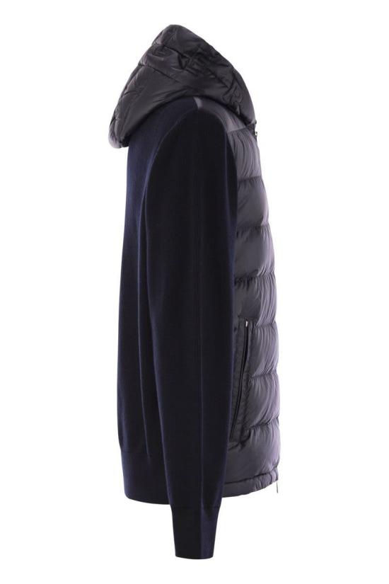 25FW 몽클레어 숏패딩 울 집업 후드  K20919B00006M1131 776 BLUE - MONCLER