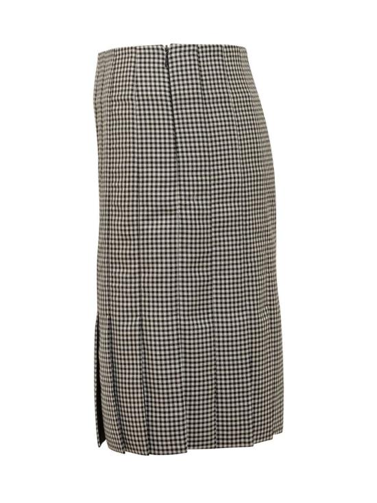 25FW 살바토레 페라가모 미디 스커트 13H0990785203 422 Black - SALVATORE FERRAGAMO