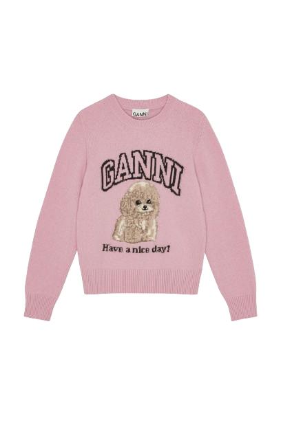 25FW 가니 스웨터 K2499 868 Chalk pink