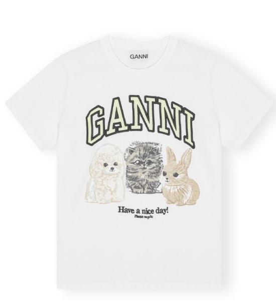 25FW 가니 반팔 티셔츠 T4237 151 White