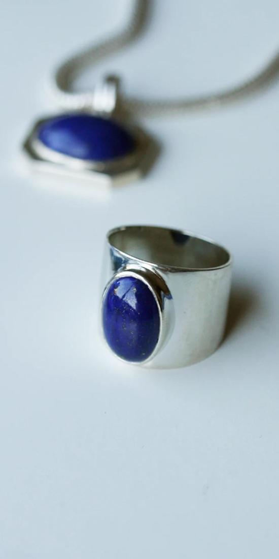  로렌 스튜어트 반지 가르보 스톤 밴드 링 - LOREN STEWART