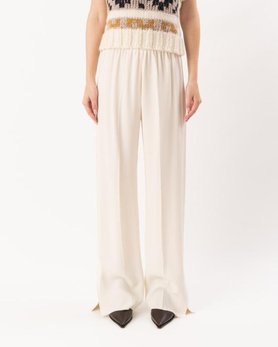  포르테포르테 스트레이트 팬츠 Forte Forte Matte Anvers 새틴 스모킹 팬츠 Giglio - FORTE FORTE