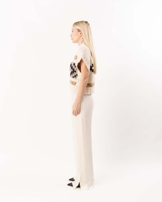  포르테포르테 스트레이트 팬츠 Forte Forte Matte Anvers 새틴 스모킹 팬츠 Giglio - FORTE FORTE