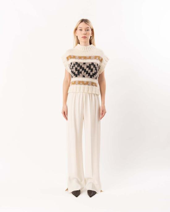  포르테포르테 스트레이트 팬츠 Forte Forte Matte Anvers 새틴 스모킹 팬츠 Giglio - FORTE FORTE