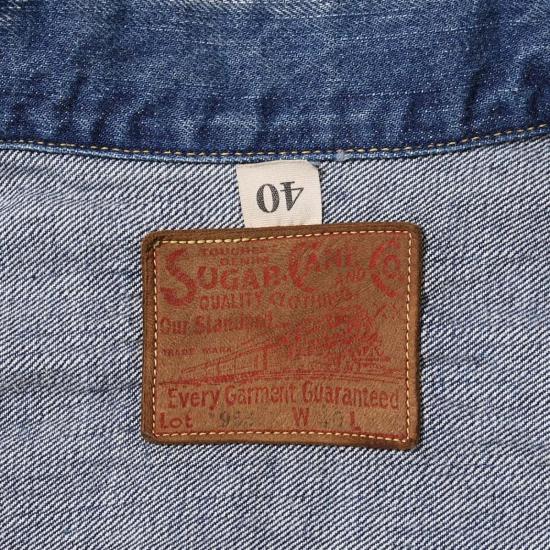  슈가케인 데님 자켓 사탕수수 Sc11953 Sw 14.25oz 셀비지 데님 1953 Type II 재킷 에이지드 모델 재킷 - SUGAR CANE