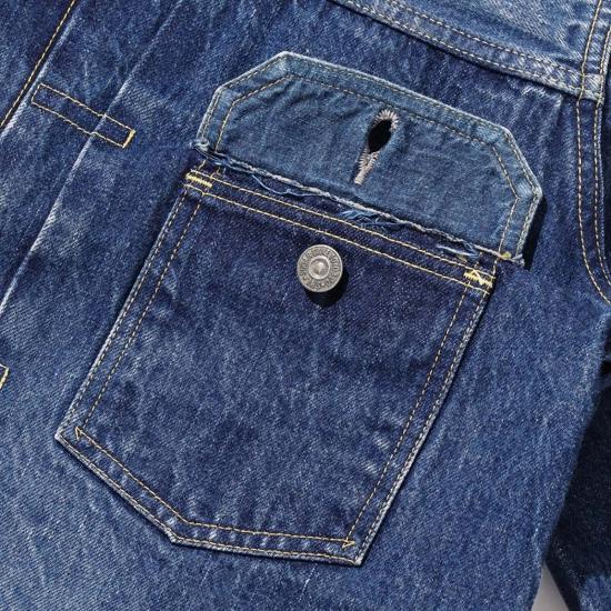  슈가케인 데님 자켓 사탕수수 Sc11953 Sw 14.25oz 셀비지 데님 1953 Type II 재킷 에이지드 모델 재킷 - SUGAR CANE