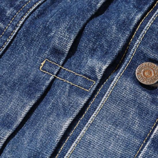  슈가케인 데님 자켓 사탕수수 Sc11953 Sw 14.25oz 셀비지 데님 1953 Type II 재킷 에이지드 모델 재킷 - SUGAR CANE