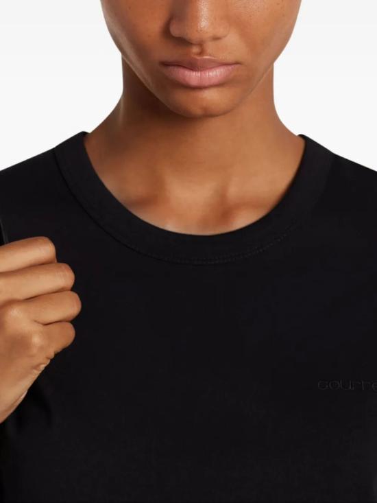 25FW 쿠레쥬 반팔 티셔츠 325JTS217JS0233 9999 BLACK - COURREGES