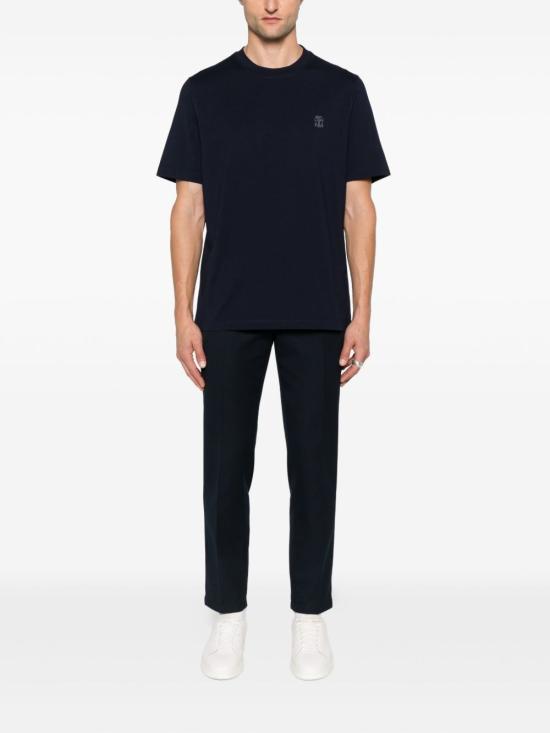 25FW 브루넬로 쿠치넬리 반팔 티셔츠 M0B138440 CD325 BLUE - BRUNELLO CUCINELLI