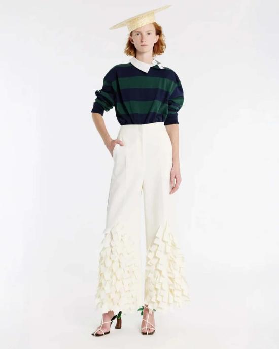  어웨이크 모드 스트레이트 팬츠 A.W.A.K.E. 모드 직사각형 디테일 퀼로트 화이트 - A.W.A.K.E. MODE