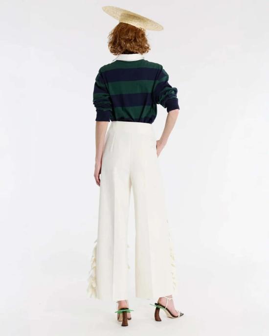  어웨이크 모드 스트레이트 팬츠 A.W.A.K.E. 모드 직사각형 디테일 퀼로트 화이트 - A.W.A.K.E. MODE