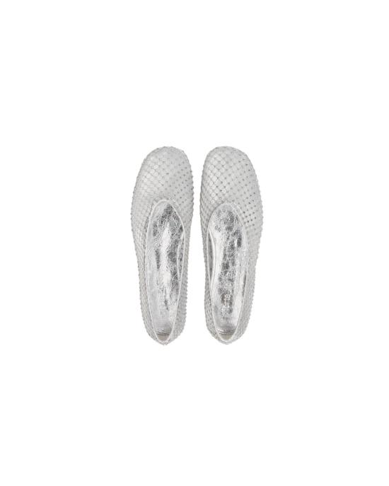  포르테포르테 플랫 슈즈 포르테 포르테 스트라스 메쉬 발레리나 플랫 누아쥬 - FORTE FORTE