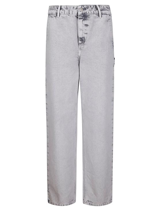 25FW 칼하트 WIP 싱글 니 팬츠 I035559 895F BLACK CHALK WASH