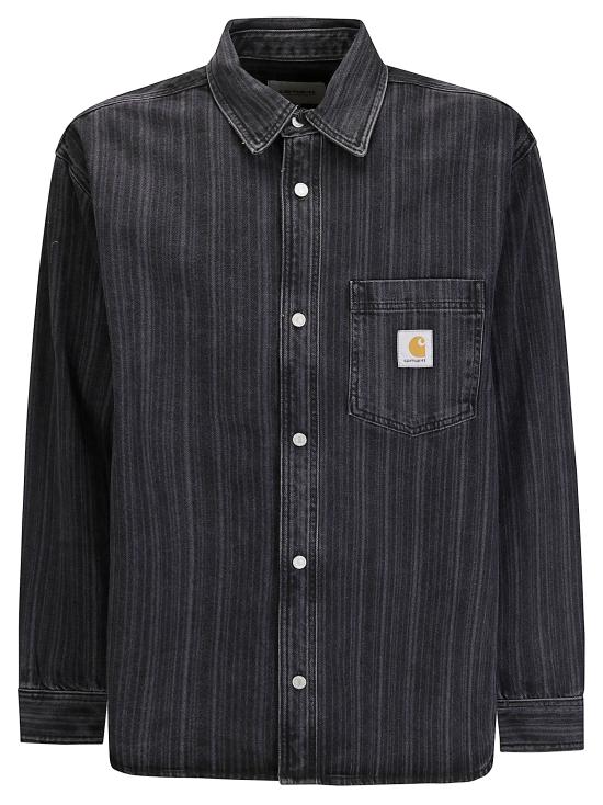 25FW 칼하트 WIP 라일란 셔츠 I035567 32106 RYLAN STRIPE BLACKSTONE WASHED