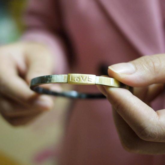  Love is Project 커프스 링크/타이 홀더 러브이즈 프로젝트 트리니티 혼 뱅글 스몰 - OTHER BRANDS