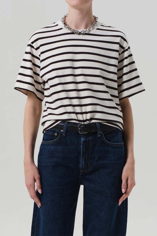  시티즌 오브 휴머니티 반팔 티셔츠 시티즌스 오브 휴머니티 골디 티셔츠 초콜릿 스트라이프