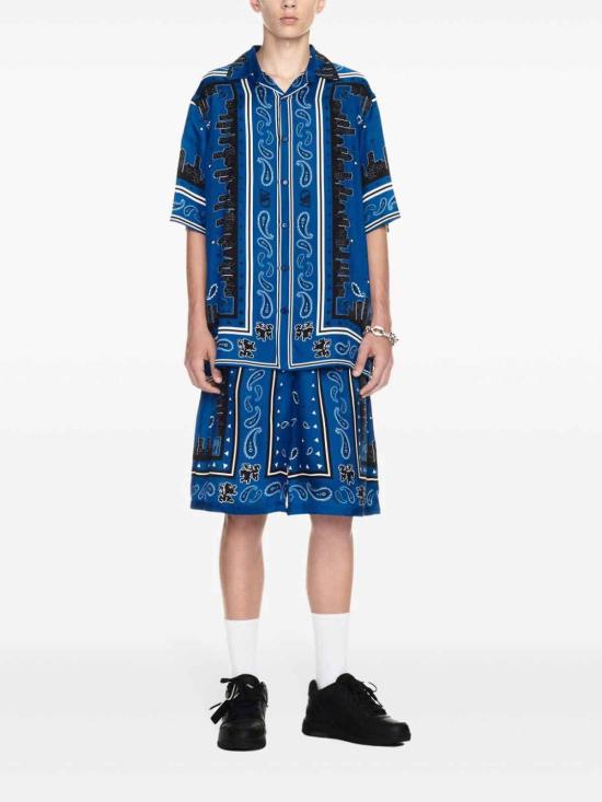 24FW 오프화이트 데님 숏팬츠 OMCB092S24FAB0014600 Blue - OFF WHITE