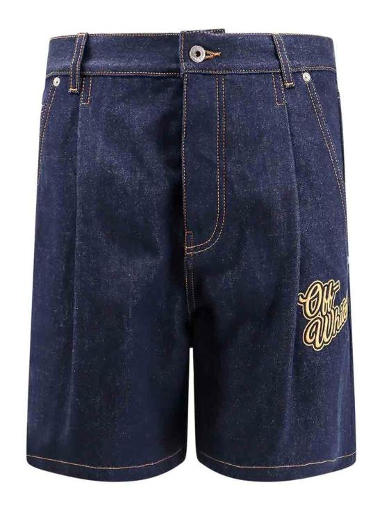 24FW 오프화이트 데님 숏팬츠 OMYC021S24DEN0024522 Blue