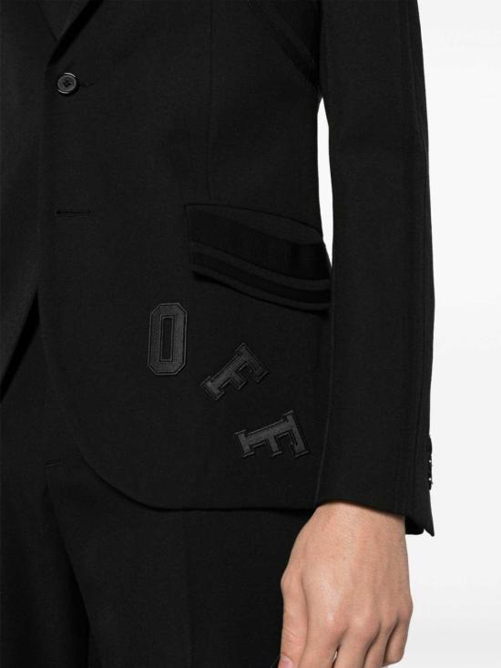  오프화이트 수트 자켓 OMEN094S24FAB0011010 Black - OFF WHITE