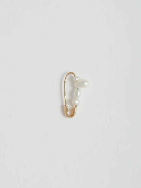  로렌 스튜어트 이어링 미니 믹스 펄 안전핀 귀걸이 - LOREN STEWART