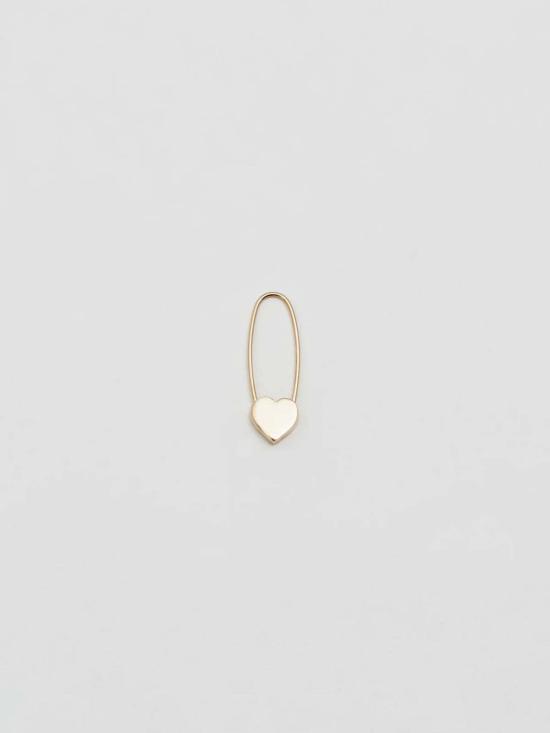  로렌 스튜어트 이어링 하트 안전핀 귀걸이 - LOREN STEWART