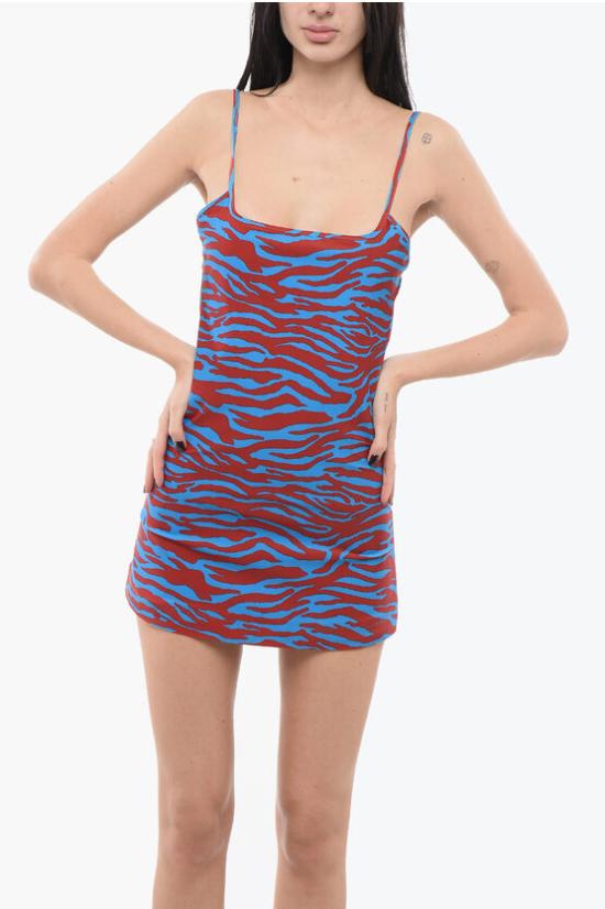  디 아티코 숏 원피스 243WCA269PA14 650 Blu Rosso - THE ATTICO