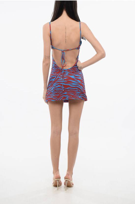  디 아티코 숏 원피스 243WCA269PA14 650 Blu Rosso - THE ATTICO