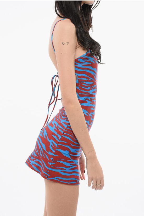  디 아티코 숏 원피스 243WCA269PA14 650 Blu Rosso - THE ATTICO