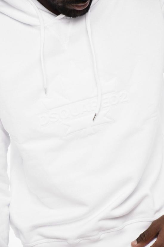  디스퀘어드2 후드 티셔츠 S74GU0776 S25551 100 White - DSQUARED2