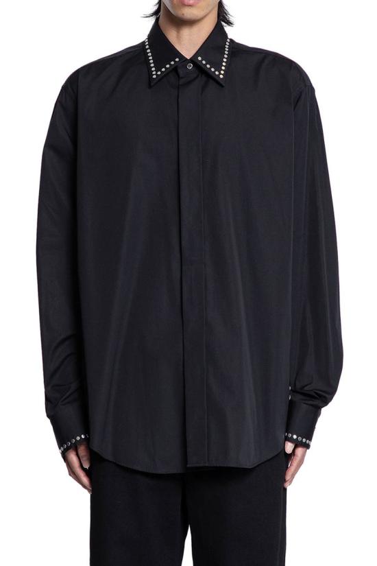 25FW 알렉산더 맥퀸 긴팔 셔츠 838507QNAAX 1000 Black