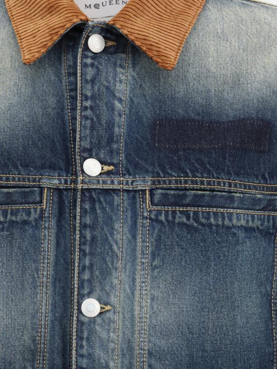 25FW 알렉산더 맥퀸 데님 트러커 자켓 데님 트러커  839093QYABR 4211 BLUE - ALEXANDER MCQUEEN