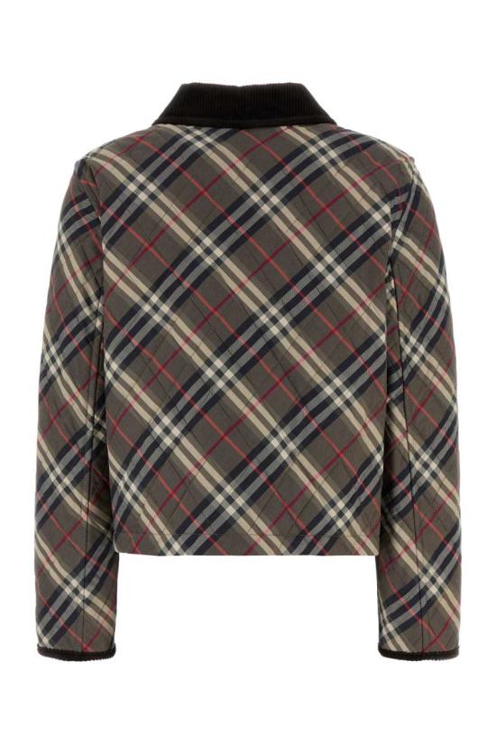25FW 버버리 크롭 체크 퀼팅 코튼 자켓  8110384 C3170 Multicolor - BURBERRY